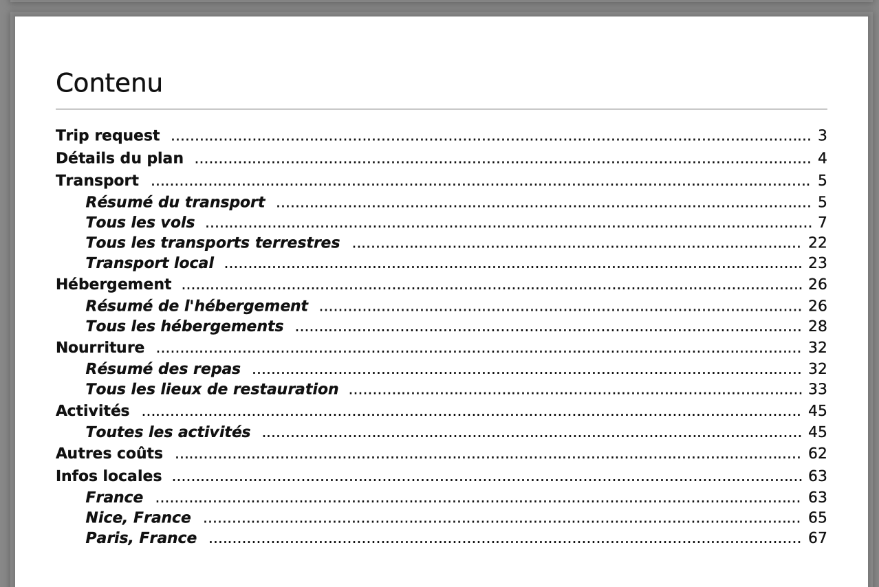 Example PDF content in French